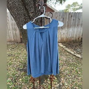 Lucky Brand size medium nude blue top with v-neck